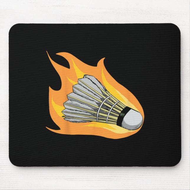 Farbenfrohe Badminton Shuttle Art Sport 2 Mousepad (Vorne)