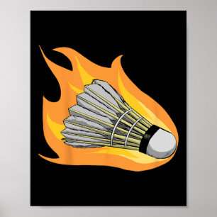Farbenfrohe Badminton Shuttle Art Sport 2 Poster