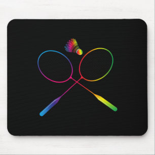 Farbenfrohe Badminton-Shuttleservice mit Shuttlese Mousepad
