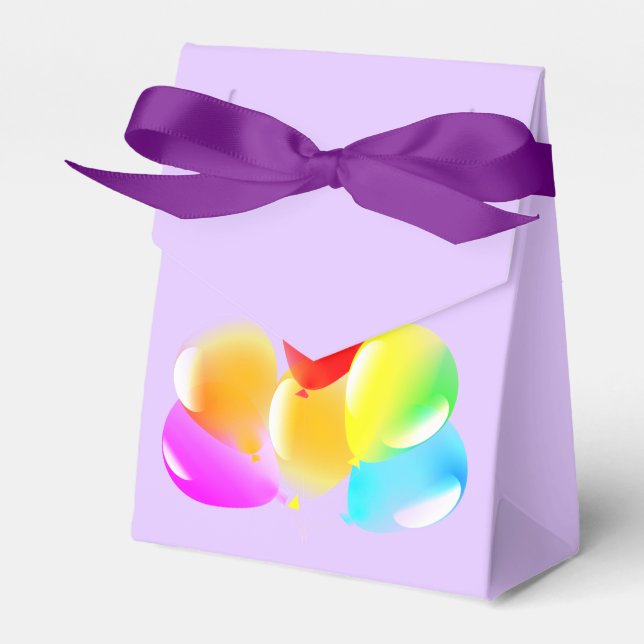 Farbenfrohe Balkone - Glückliches Party Geschenkschachtel (Vorderseite)