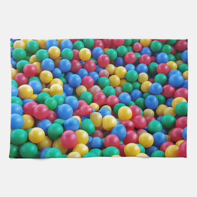 Farbenfrohe Ball Pit Balls Kinder spielen Küchentuch (Horizontal)