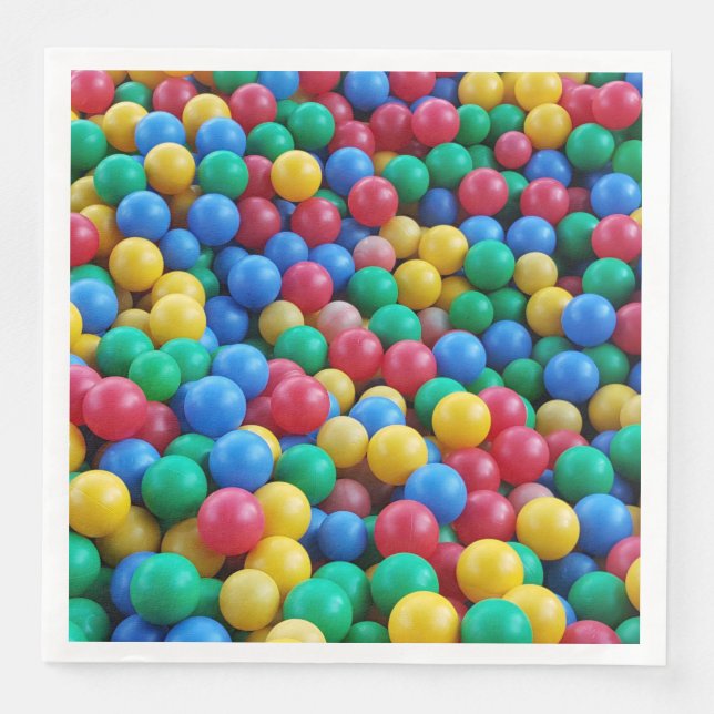 Farbenfrohe Ball Pit Balls Kinder spielen Serviette (Vorderseite)