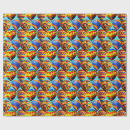Farbenfrohe Ballonfestspiele Geschenkpapier