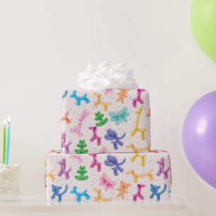 Farbenfrohe Ballontier-Verpackungspapier Geschenkpapier