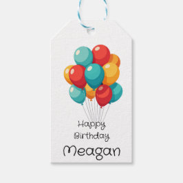 Farbenfrohe Balloon-Geschenktasten Geschenkanhänger