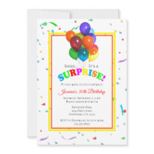 Farbenfrohe Balloons & Confetti | Überraschendes P
