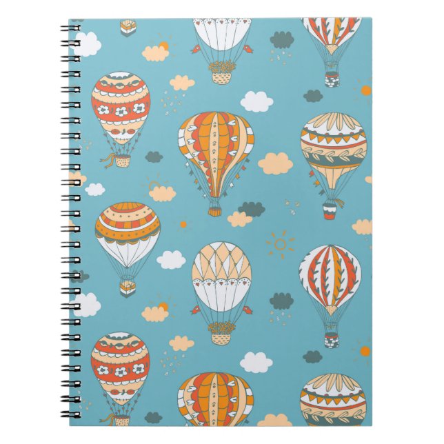 Farbenfrohe Balloons Festivals Design Notizblock (Vorderseite)