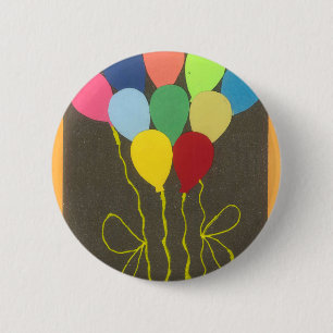 Farbenfrohe Balloons Grafik-Design Button