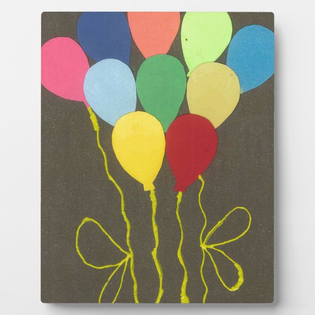 Farbenfrohe Balloons Grafik-Design Fotoplatte (Vorderseite)