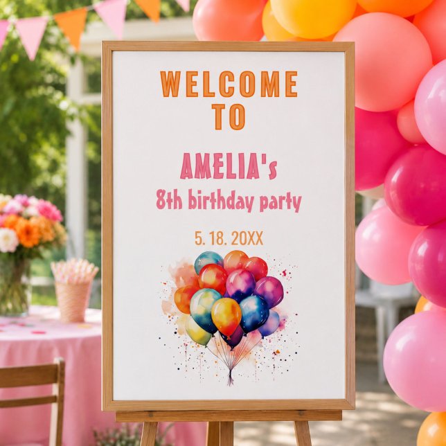 Farbenfrohe Balloons Kindergeburtstag Party Willko Poster (Von Creator hochgeladen)