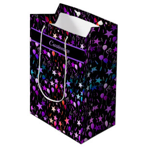 Farbenfrohe Balloons & Stars Mittlere Geschenktasc Geschenktüte