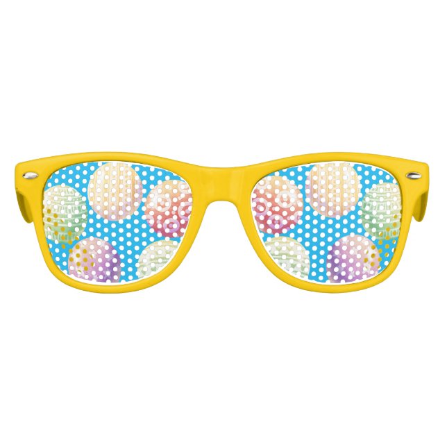 Farbenfrohe Balls individuell anpassbar Partybrille (Vorderseite)