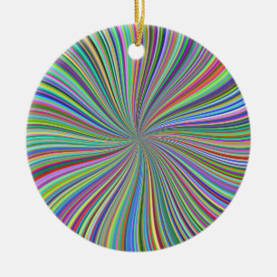 Farbenfrohe Band Spiral Swirbeln Optische Kunst Keramikornament