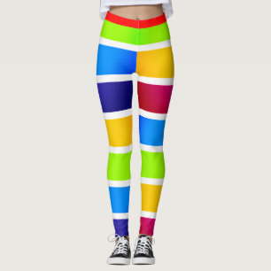 Farbenfrohe Bands Mardi Gras Festival Leggings