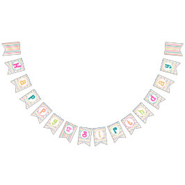 Farbenfrohe Banner zum Geburtstag Frack