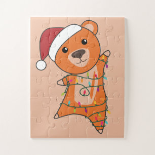 Farbenfrohe Bären Frohe Weihnachts Winter Tiere Bä