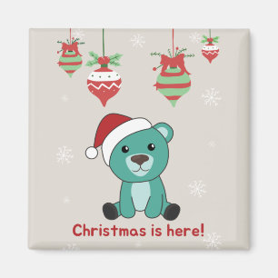 Farbenfrohe Bären Frohe Weihnachts Winter Tiere Bä Magnet
