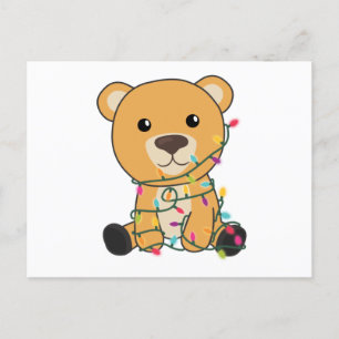 Farbenfrohe Bären Frohe Weihnachts Winter Tiere Bä Postkarte
