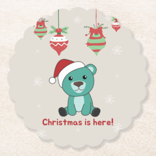 Farbenfrohe Bären Frohe Weihnachts Winter Tiere Bä Untersetzer