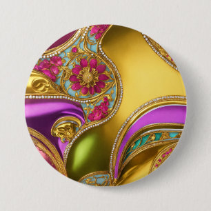 Farbenfrohe barocke Gemusterte Gestaltung" Button