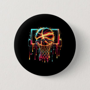 Farbenfrohe Basketball-Drilling Color Splash Hoop Button