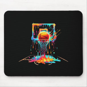 Farbenfrohe Basketball-Drilling Color Splash Hoop Mousepad