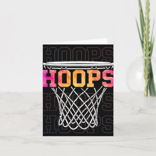 Farbenfrohe Basketballkorb Männer und Amp; Frauen  Karte