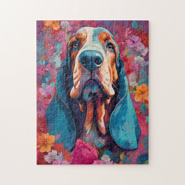 Farbenfrohe Basset Hound (Vertikal)