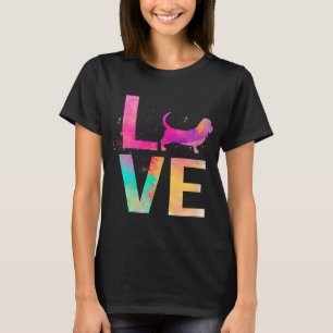 Farbenfrohe Basset Hound Hund Mama gibt Basset Hou T-Shirt