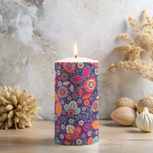 Farbenfrohe Batik-Illustration Natur Blumenmuster