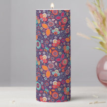 Farbenfrohe Batik-Illustration Natur Blumenmuster