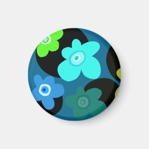 farbenfrohe bäuerliche Blume Magnet
