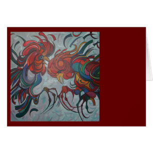 Farbenfrohe Bauernhofrooster