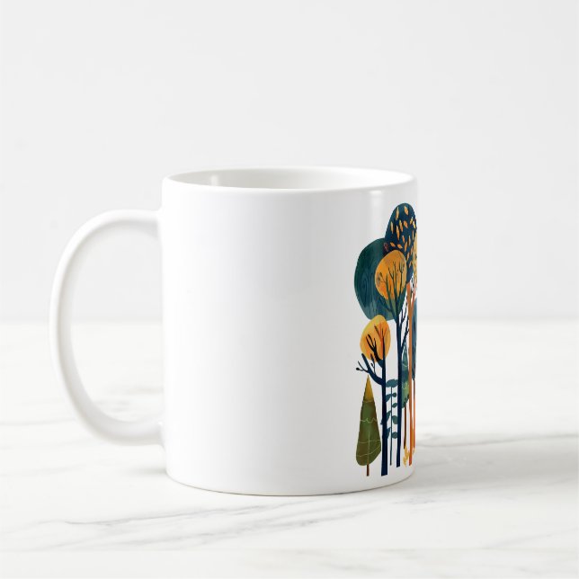 Farbenfrohe Bäume - farbenfrohe Waldbäume Tasse (Links)