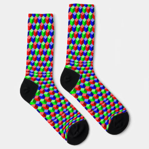 Farbenfrohe Bausteine Thunder_Cove 3-D Socken