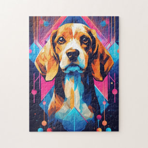 Farbenfrohe Beagle Kunst, Kultur