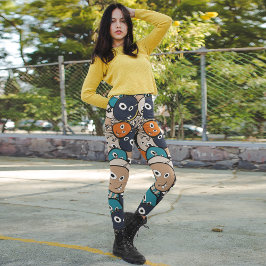 Farbenfrohe Beängstigende Monster Leggings