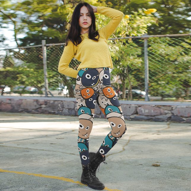 Farbenfrohe Beängstigende Monster Leggings (Von Creator hochgeladen)