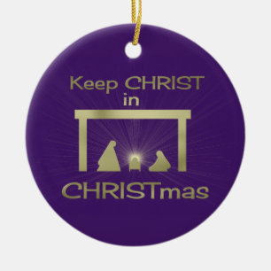 Farbenfrohe Behalt Christus in Weihnachten Keramik Ornament