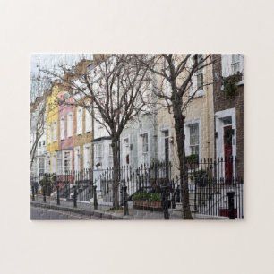 Farbenfrohe bemalte Häuser, Chelsea, London, Verei