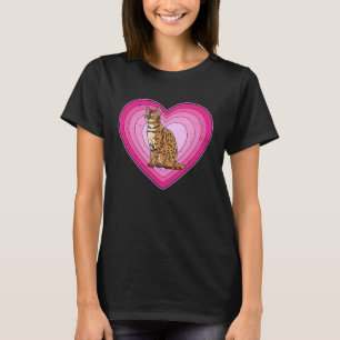 Farbenfrohe Bengalische Cat Kätzchen Kitten Valent T-Shirt