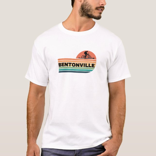 Farbenfrohe Bentonville MTB Mountainbike T-Shirt (Vorderseite)