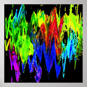 Farbenfrohe Berge Poster