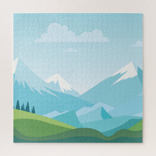 Farbenfrohe Berglandschaft (Vertikal)