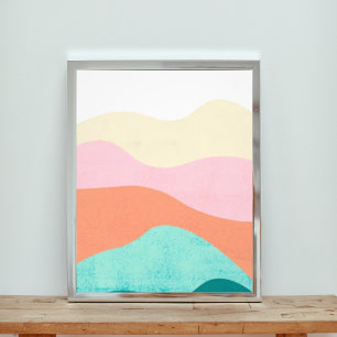 Farbenfrohe Berglandschaft Fotodruck
