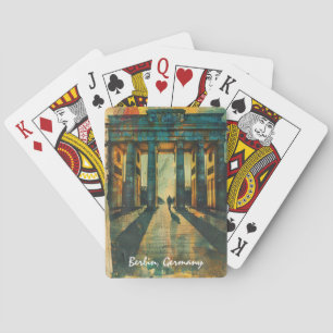 Farbenfrohe Berlin Brandenburger Tor-Malerei Spielkarten