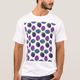 Farbenfrohe Berries: mehrfarbiges, nahtloses Muste T-Shirt