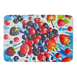 Farbenfrohe Berry Fiesta Design Badematte