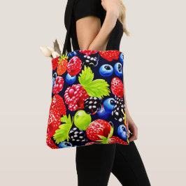 Farbenfrohe Berry Medley Design Tasche
