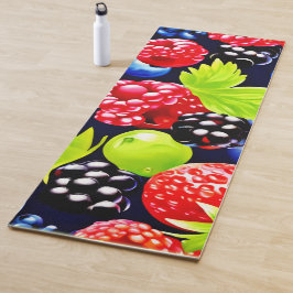 Farbenfrohe Berry Medley Design Yogamatte